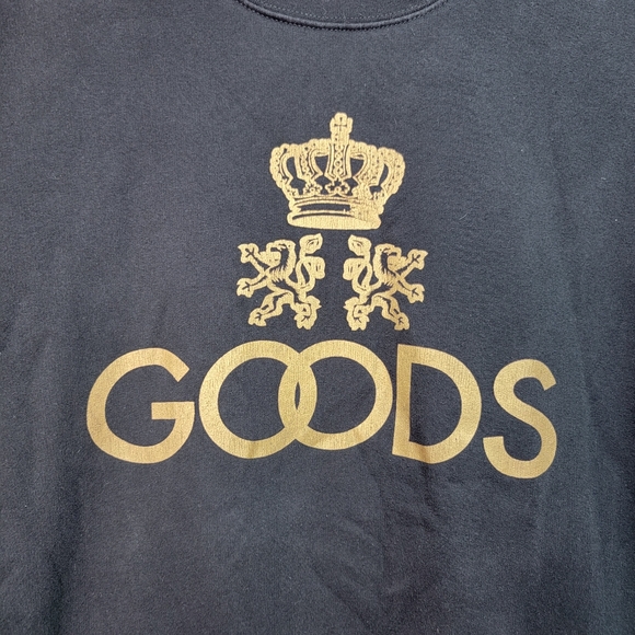 MM III Goods Men's Black Heavyweight Crewneck Sweatshirt Cotton Blend Size XL. - Picture 3 of 6